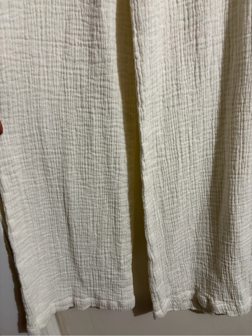 By The Sun Relaxed Wide-Leg Cream Gauze Pants Large EUC msrp $100 - Picture 5 of 10